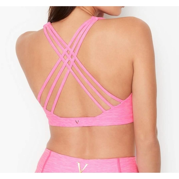 NEW VICTORIA'S SECRET Strappy Back Light Impact Sport Bra Large - Picture 3 of 16